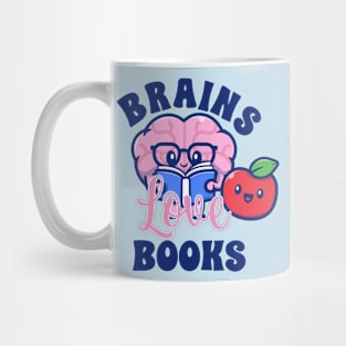 Brains Love Books Mug